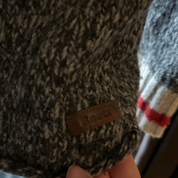 Roots Grey Marled Knit Cardigan with Red Stripe Detail - Picture 6 of 12